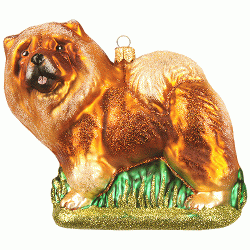Inge Glas Christbaumschmuck Mops Hund - Handbemalter Glas-Anhänger 10,5cm